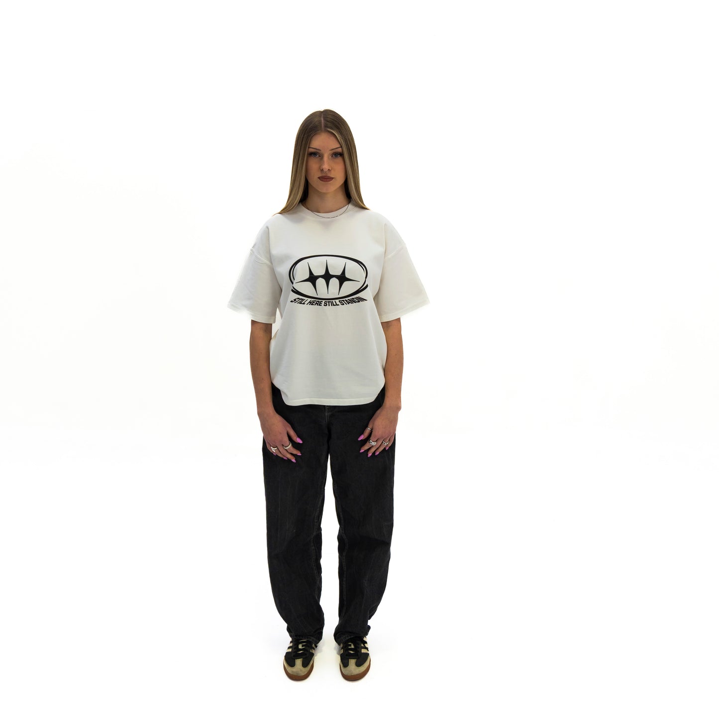 STARS LOGO TEE - BONE WHITE