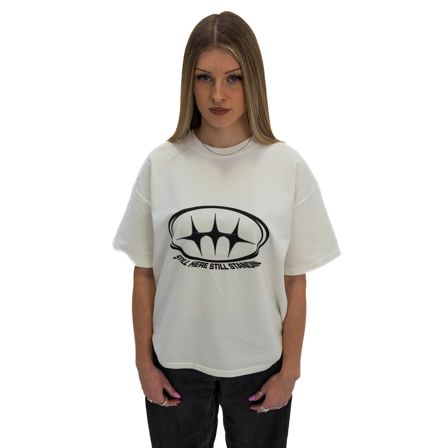STARS LOGO TEE - BONE WHITE
