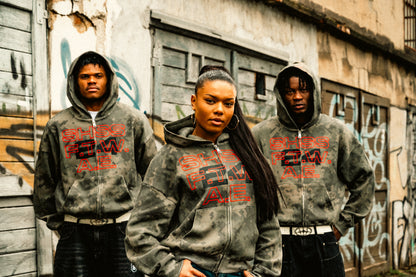 BIG DIGI CAMO ZIP UP HOODIE