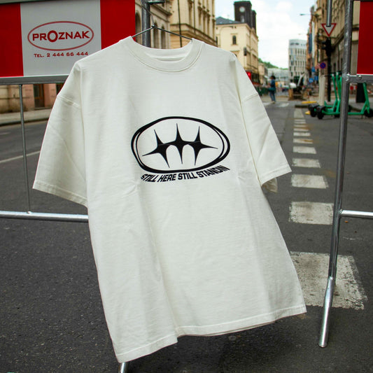 STARS LOGO TEE - BONE WHITE