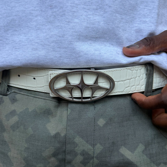 ALLIGATOR BELT WHITE (2in1)