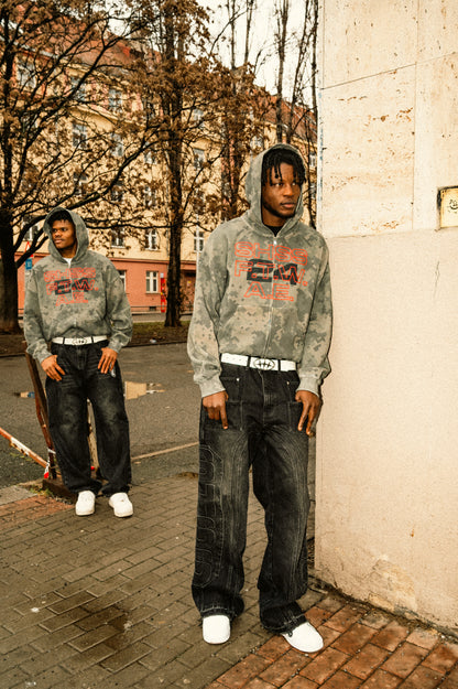BIG DIGI CAMO ZIP UP HOODIE